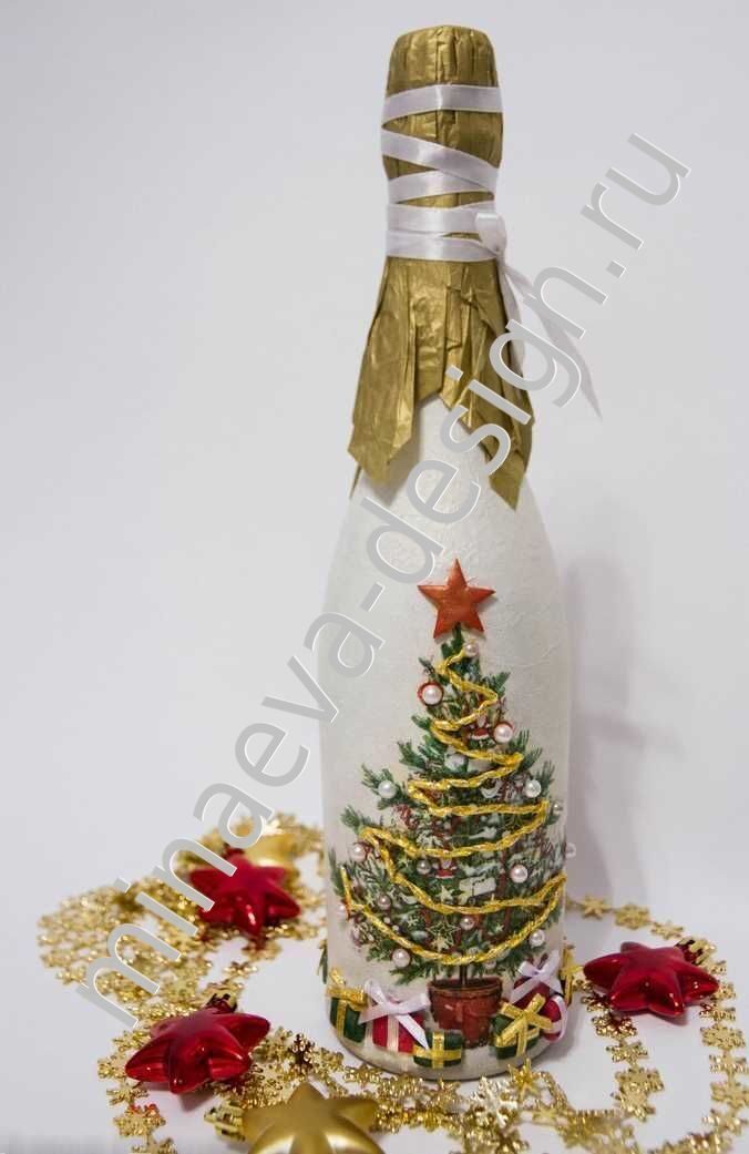 Публикация «Мастер-класс „Новогодний декор бутылки шампанского своими руками“» размещена в разделах